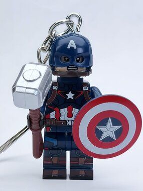 Marvel Captain America Minifigure Keychain Custom Collectible Figure